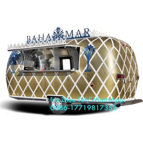 Airstream Hot Dog Juice Ice Cream Bubble Tea Food Cart Catering Trailer Food Truck Mobile Kitchen Vending Kiosk