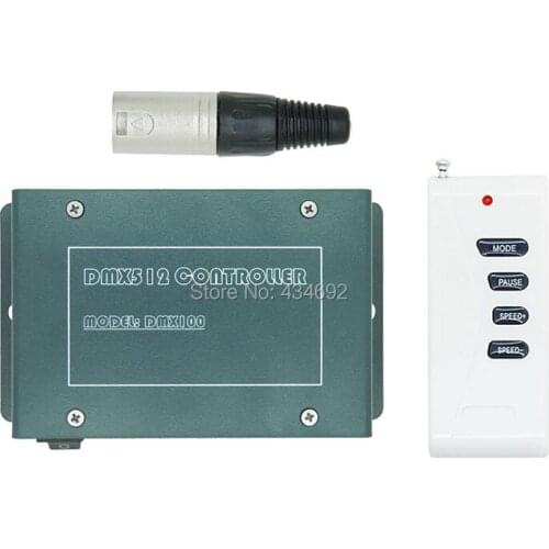 Free Shipping DMX512 Controller RGB LED Decoder 12V with Wireless Remote Control For LED RGB Strip