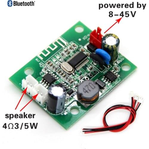 Bluetooth Dual Channel Power Amplifier Board 2x3W5W Wide Voltage 8-45V Support 12V24V36V42V