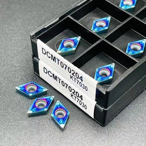 Tungsten Carbide DCMT070204 DCMT070208 Carbide Inserts External Metal Turning Tools CNC DCMT Cutting Tools
