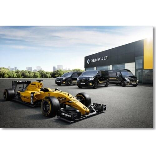 Renault Formula One F1 Racing Sport Car Vehicle Picture Canvas Painting Posters and Prints Wall Silk Art for Room Home Decor