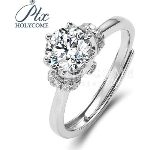 Trending Jewelry Adjustable 925 Sterling Silver Wholesale Handmade moissanite Ring Серьги кольцо браслет кольца