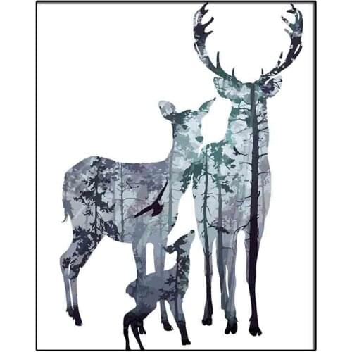 Animals Framed Oil Paint DIY Painting By Numbers deer Coloring By Numbers Home Decoration 40*50cm