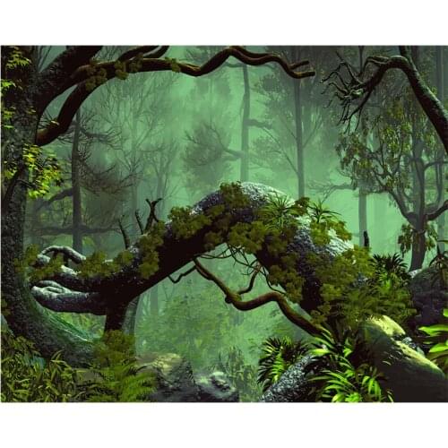GATYZTORY painting by numbers kit for adults DIY frame oil natural forest landscape art HandPainted Home Decor Gift Canvas Drawi