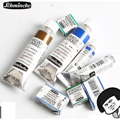 German Schmink artist watercolor paint half pans Acuarelas 15ml Art Supplies