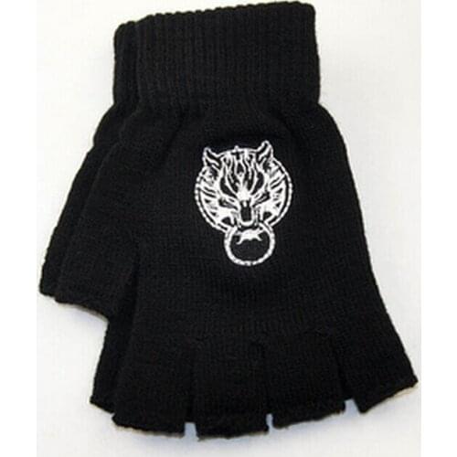 Final Fantasy half finger gloves warm winter unisex Japanese animation around