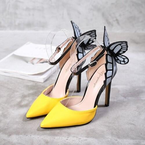 Popular Womens Shoes 2020 New Pointed Hollow Sandals Thin Heeled Ultra-High Heel Womens Shoes
