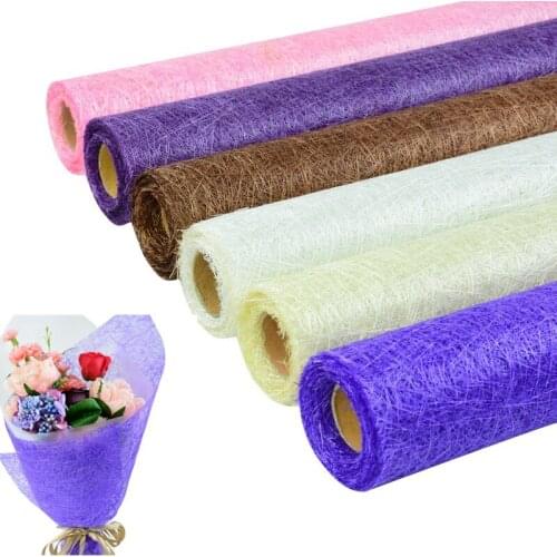 Flowers Wrapping DIY Hemp Paper Roll For Wedding Decoration Birthday Party Supplies Gift