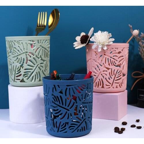 Nordic Hollow Makeup Brush Pencil Pen Holder Cylinder Stationery Storage Organizer Container Office School S04 20 Dropship