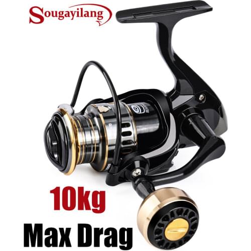 Sougayilang Metal Fishing Reel 12BB High Speed Spinning Fishing Reel for Saltwater and Freshwater Fishing Tackle Max Drag 8kg