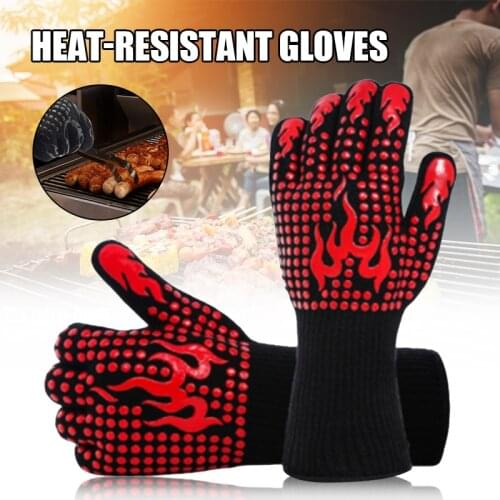Newest Heat-Resistant Gloves Soft Non-Slip Washable Convenient Waist Guard Absorption Easy to Wear Suit for BBQ Kitchen