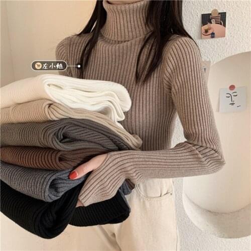 High Quality Thickened High Neck Sweater Womens New Long Sleeve Knitted Top In Autumn And Winter