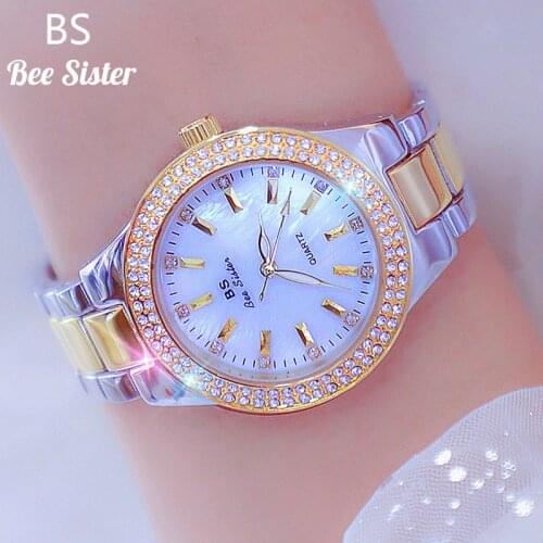 2020 Ladies Wrist Watches Dress Gold Watch Women Crystal Diamond Watches Stainless Steel Silver Clock Women Montre Femme 2021