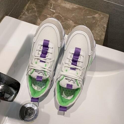 Women Mesh Sneakers Lace Up Solid Color Casual Platform Sneakers Women Tennis Shoes Comfort Running Shoes Designer Sneakers