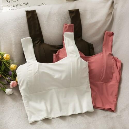 Women Sexy Short Crop Top 2021 Design New Solid Patchwork Camisole Short Tube Top Casual Summer Vest Tank