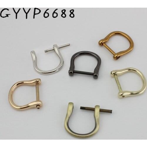 10pcs 6 colors Inner 18mm removable D buckle horseshoe buckle alloy detachable screws opened metal bags handle connector hanger