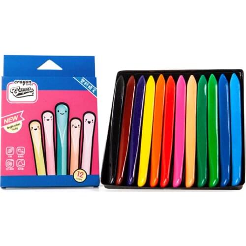 12 Colors Triangular Caryon set Non-toxic Triangular Colouring Pencil for Kids Children Stationery school supplies Crayons