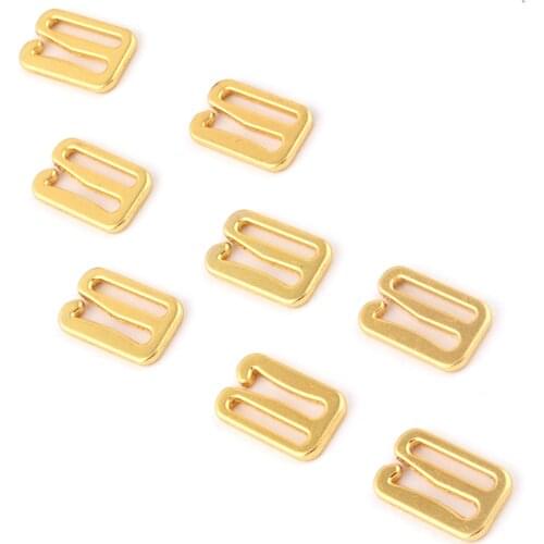 12mm Gold Metal Slider Adjuster G Hooks Detachable Buckle Making Camisole Lingerie Swimwear Bra Strap Clothing Accessories