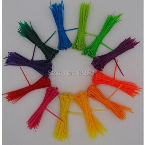 3*100 colorful Self-locking Nylon PA66 Cable Ties/12 Types Color/Each Color 50PCS
