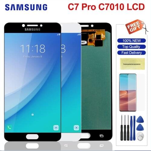 5.7'' Super Amoled Lcd Display for Samsung Galaxy C7 Pro SM-C7010 SM-C701F SM-C7018 Lcd Display Touch Screen Digitizer Assesmbly