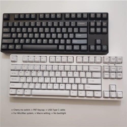 Ganss C87 mechanical keyboard cherry mx red brown switch PBT keycap 87 keyboards
