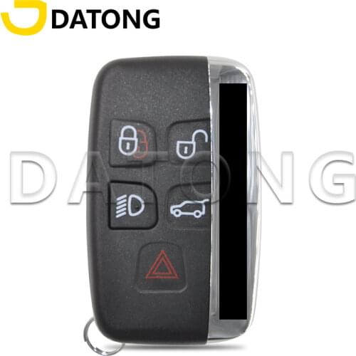 Datong World Remote Control Car Key Shell Case For Land Rover Range Rover Evoque Sport LR4 Jaguar With Word Replace Card Cover