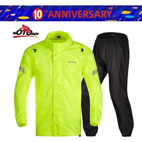 Free shipping 1set Motocross Riding Clothes Reflective Rain Pants suit Raincoat Motorcycle Rider Raincoat Jakcet And Rain Pants