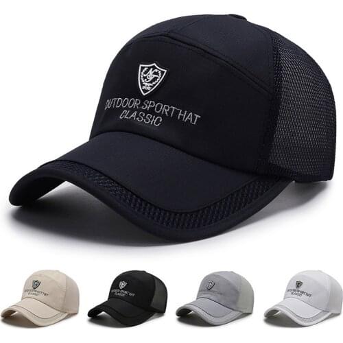 Summer Baseball Caps For Man Casual Style Polyester Splicing Mesh Embroidery Outdoor Sports Classic High Quality Hats