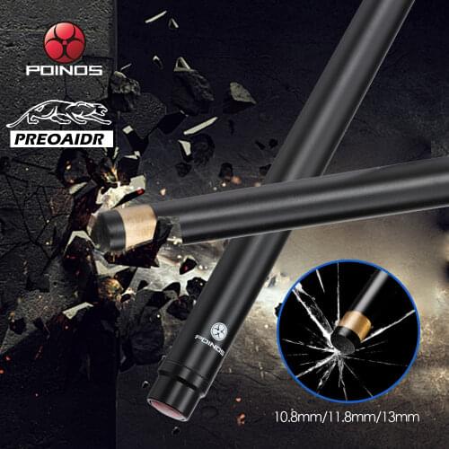 Preoaidr 3142 POINOS Billiard Carbon Fiber Just Shaft Pool Cue Stick 10.8mm/11.8mm/13mm Tip Uni-loc Bullet Joint Single Shaft