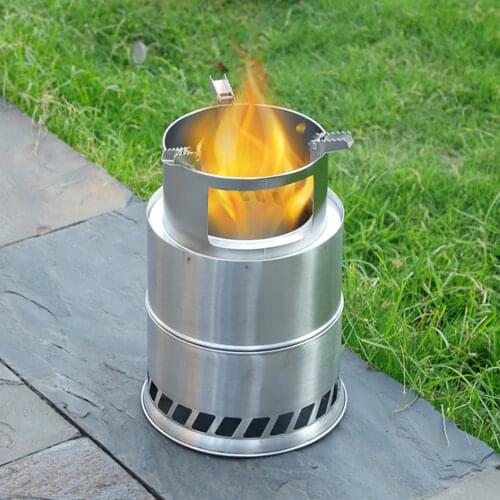 Large Stainless Steel Bonfire Fire Pit Environmental Windproof Portable Winter Heating Stove Practical Outdoor Fire Pit
