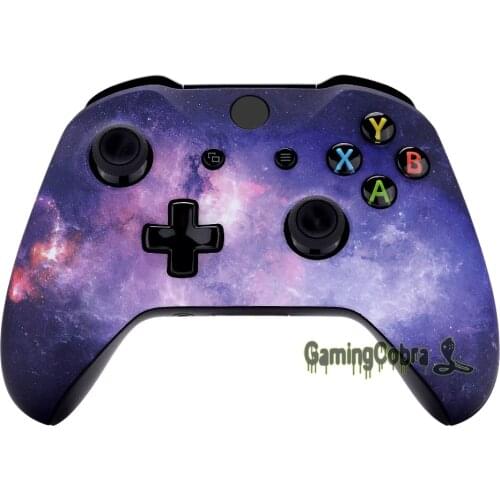 For Xbox One X / S Game Controller Repair Part Nubula Galaxy Pattern Soft Touch Front Housing Shell #SXOFT29X
