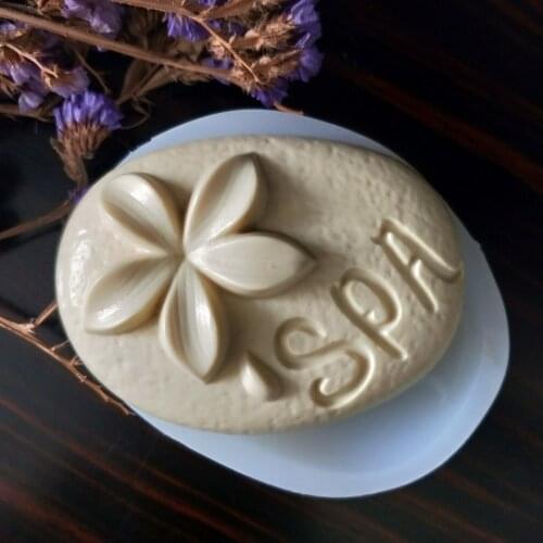 HC0164 PRZY Silicone Fondant Mould Plumeria Spa Silicone Mold Soap Molds Clay Resin Gypsum Chocolate Candle Mold Eco-friendly