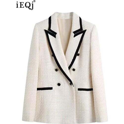 Женские твидовые пиджаки IEQJ China At AliExpress