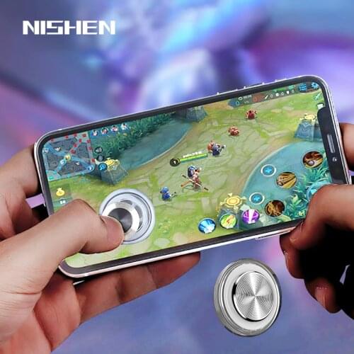 Round Game Joystick For Mobile Phone Rocker Tablet Android Iphone Metal Button Controller Easy Chicken Dinner With Suction Cup