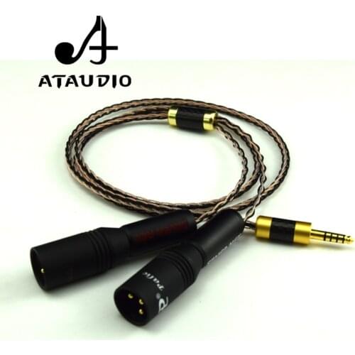 ATAUDIO Hifi 4.4mm to 2XLR Cable for Sony WM1A/1Z PHA-1A/2A Z1R 4.4mm Balance to Double XLR Male Upgrade Cable
