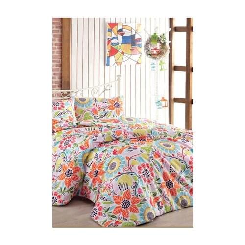 Petek Colorful Design 240x220cm King size 4 PCS 100% Cotton Bedding set