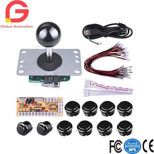 Arcade Game DIY Parts kit for PC and Raspberry Pi Black 5Pin Joystick