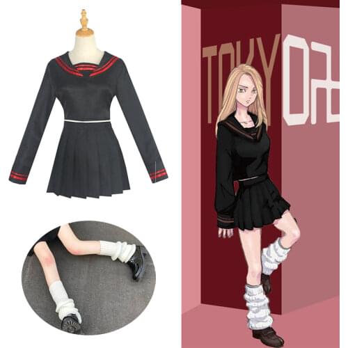 Anime Tokyo Revengers Figure Shiba Yuzuha Sailor Uniforms Cosplay Costume Girl Short Skirt Uniform Set 2021 Trend