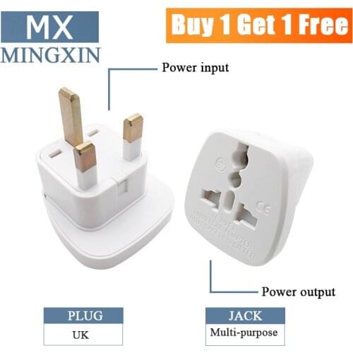 Buy one get one free Singapore male UK 13A for us universal EU AU power travel adapter adaptor wall insulated socket
