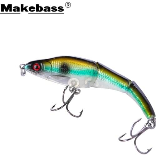 Makebass 3.74in/0.41oz Water Minnow Fishing Lures Sinking Lure Pesca carnada Multi Jointed Swimbait Hard Bait FishingTackle