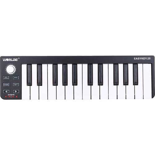 Worlde Easykey.25 Portable MIDI Keyboard Mini 25-Key USB MIDI Controller 25-Key MIDI Keyboard Controller Instruments