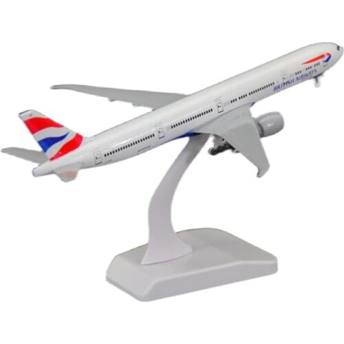 1:400 Scale Britain Airways B777-300ER Airlines Airplane Model with Base Alloy Aircraft Plane For Collectible Souvenir Gift