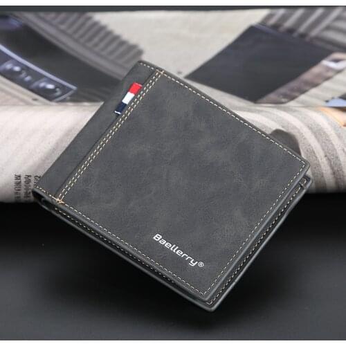 Men short multi-card wallet youth horizontal new ticket clip
