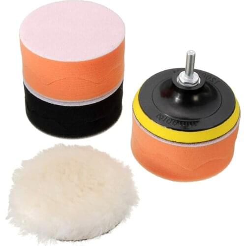 9Pcs Polishing Sponge Wheel Buffing Pad Set for Glass/Car Polisher With Drill Adapter for Electric Drill Angle Grinders