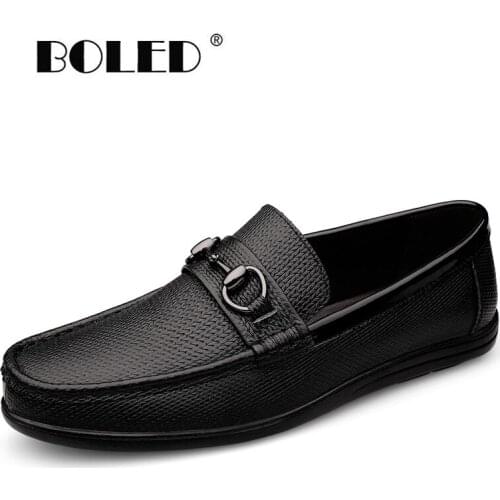 Natural Leather Shoes Men Loafers Moccasins Plus Size Casual Shoes Flats Male Footwear Slip-on Driving Men Shoes Zapatos Hombre