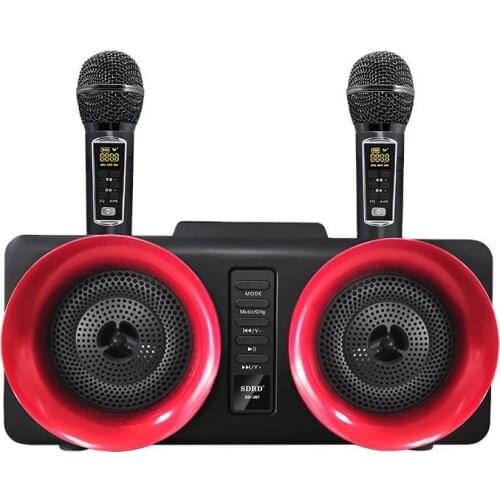 New SD-307 Bluetooth Speaker Microphone Family KTV Wireless Microphone Double Chorus K Songbao
