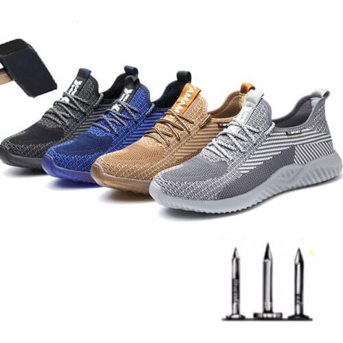 R-Win Mens Safety Trainers Steel Toe Cap Women Protective Work Shoes Hiking Boots Black Blue Khaki Grey EUR36-EUR48
