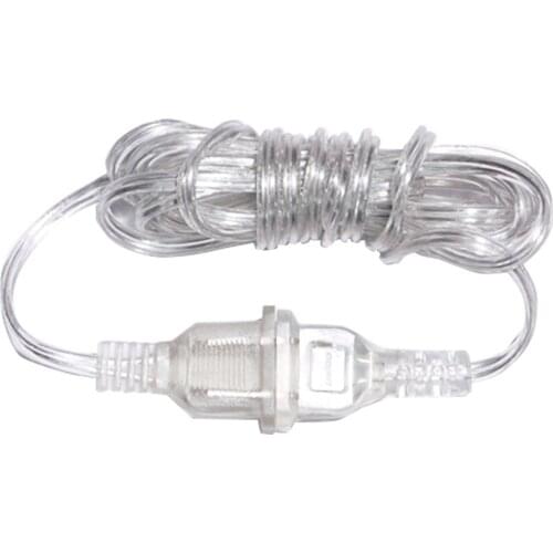 3M EU US Power Extension Cable Plug Transparent Power Extension Cord LED String Light For Christmas Garden Wedding Party