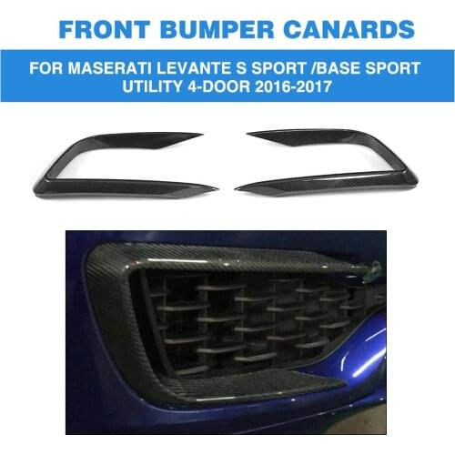 Carbon Fiber Auto Front Bumper Vents Exterior Trims for Maserati Levante 4-Door 2016-2017