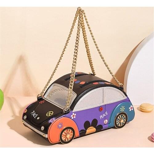 Vintage Car Style Purses and Handbags for Women Chain Shoulder Bags Party Clutches Female Designer Colorful Totes Bolso Mujer